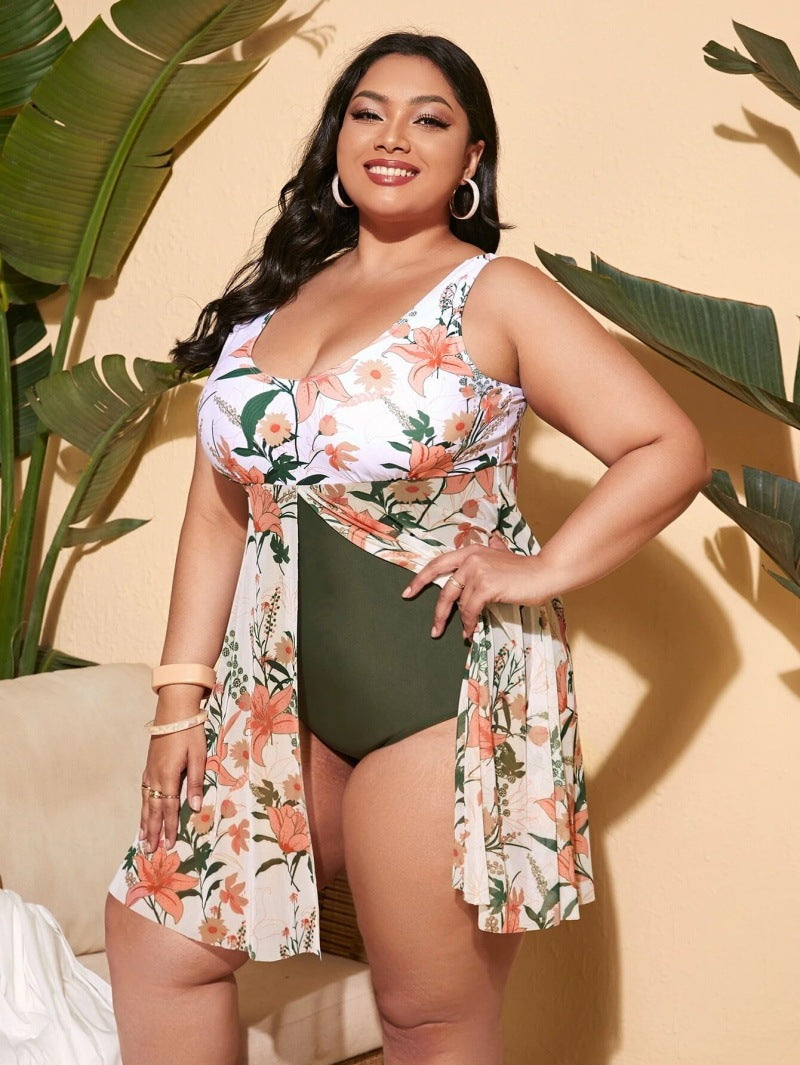 One Piece Large Swimwear Skirt Mesh