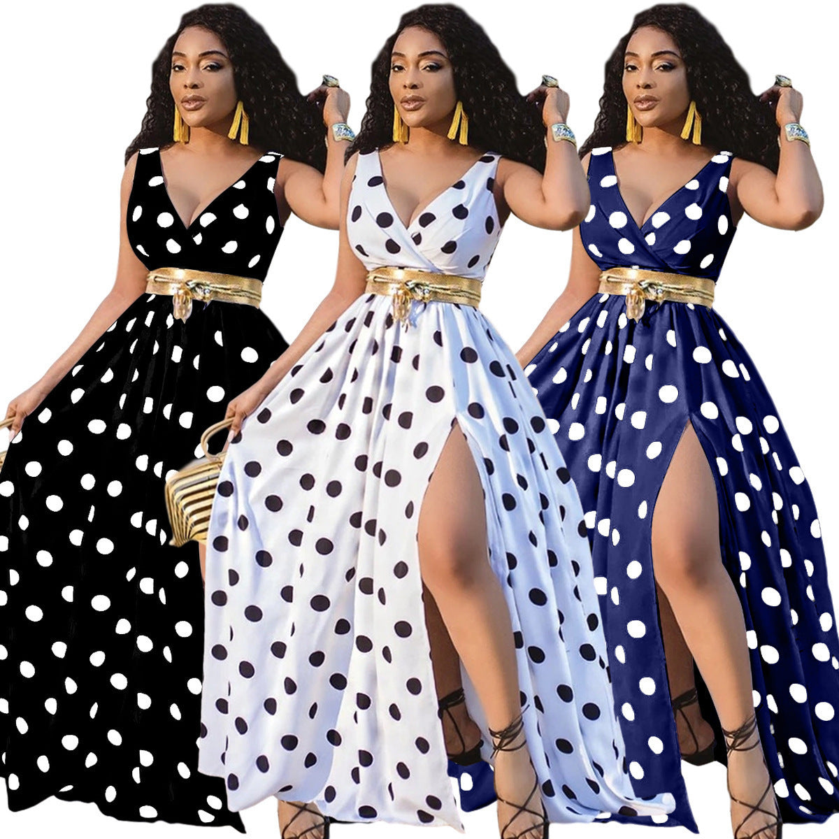 Sexy Dresses Women Party Ladies Belt Plus Size Dresses