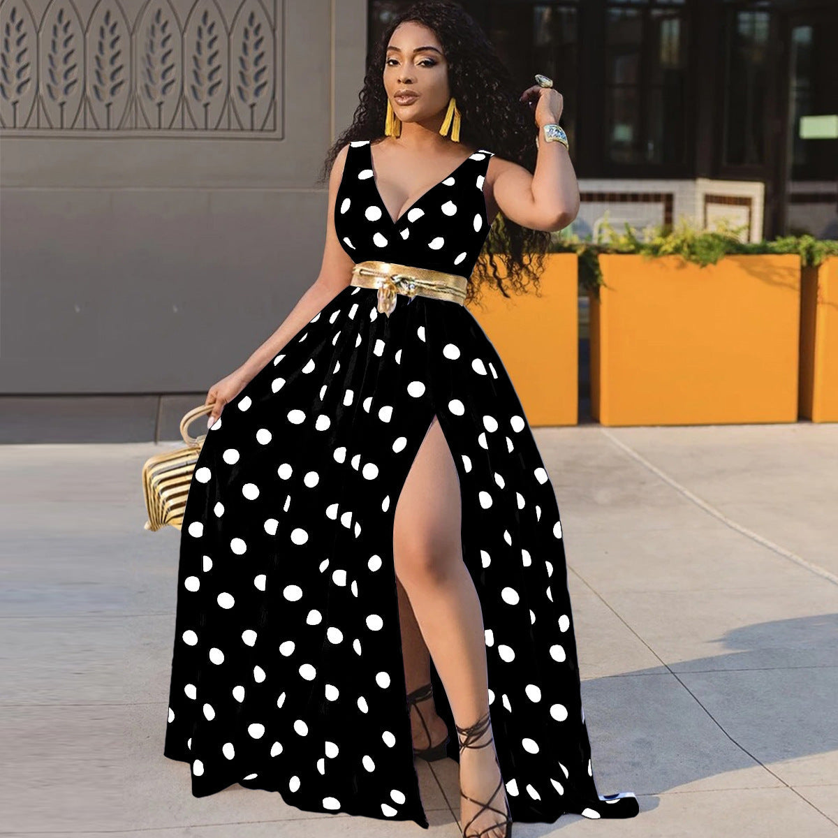 Sexy Dresses Women Party Ladies Belt Plus Size Dresses