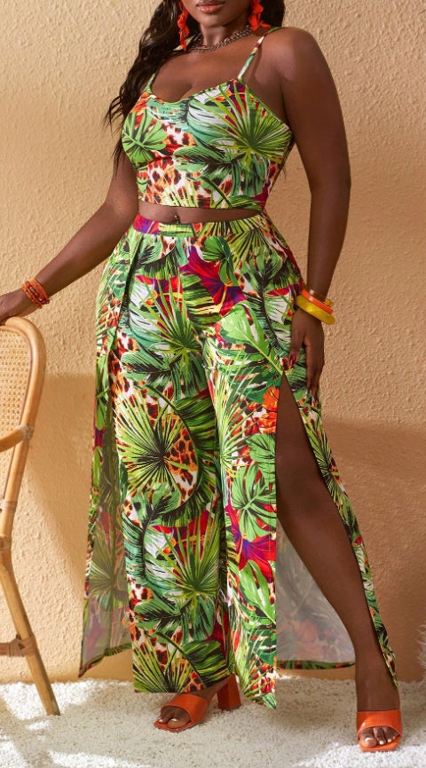Vacation Print Pants Sets