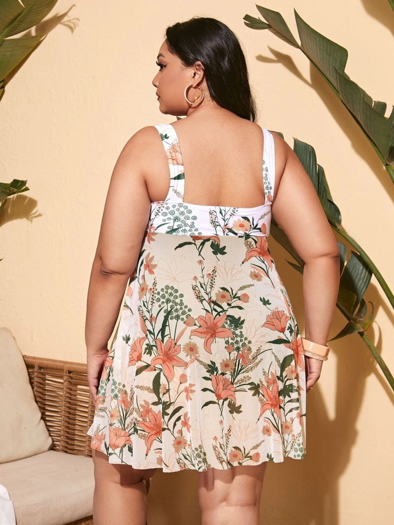 One Piece Large Swimwear Skirt Mesh