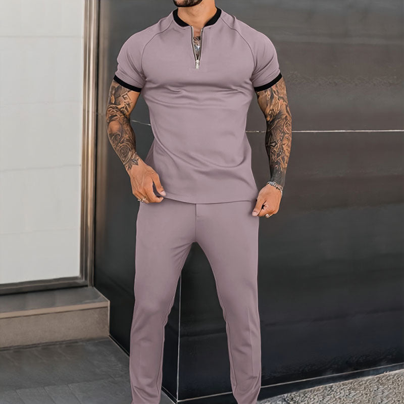 Pantalones de manga corta ajustados e informales a la moda para hombre