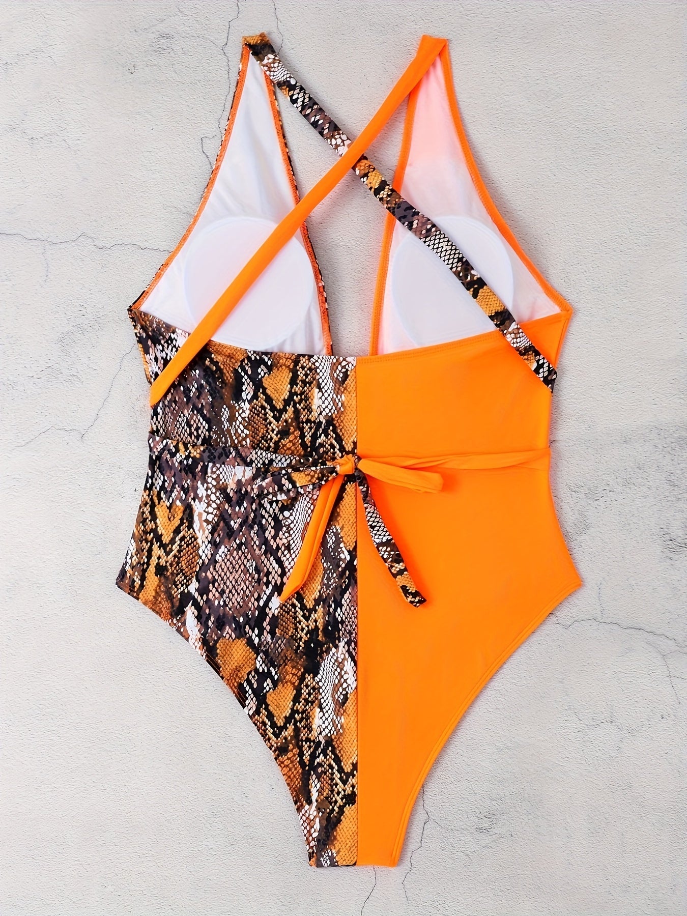 Women Large-Sized Leopard Print One-Piece Swimsuit