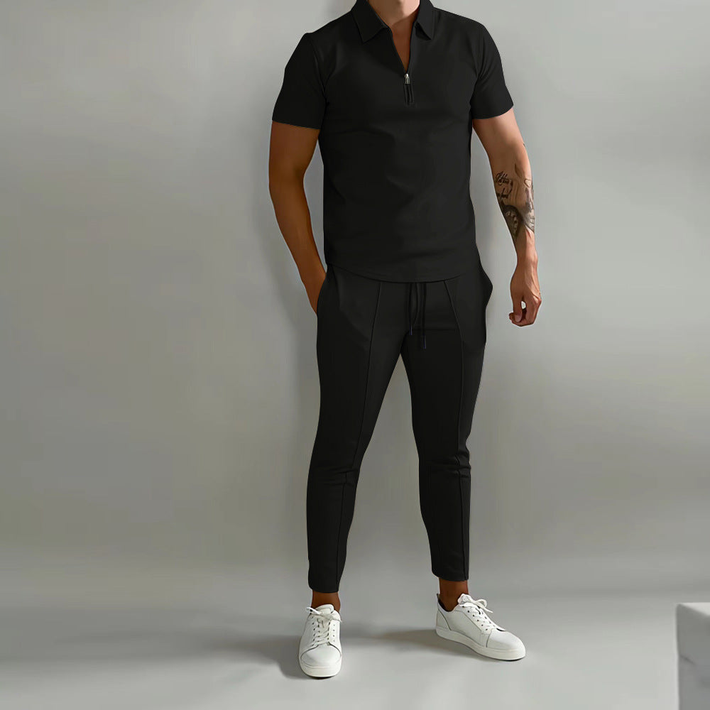 Traje deportivo informal ajustado de verano para hombre