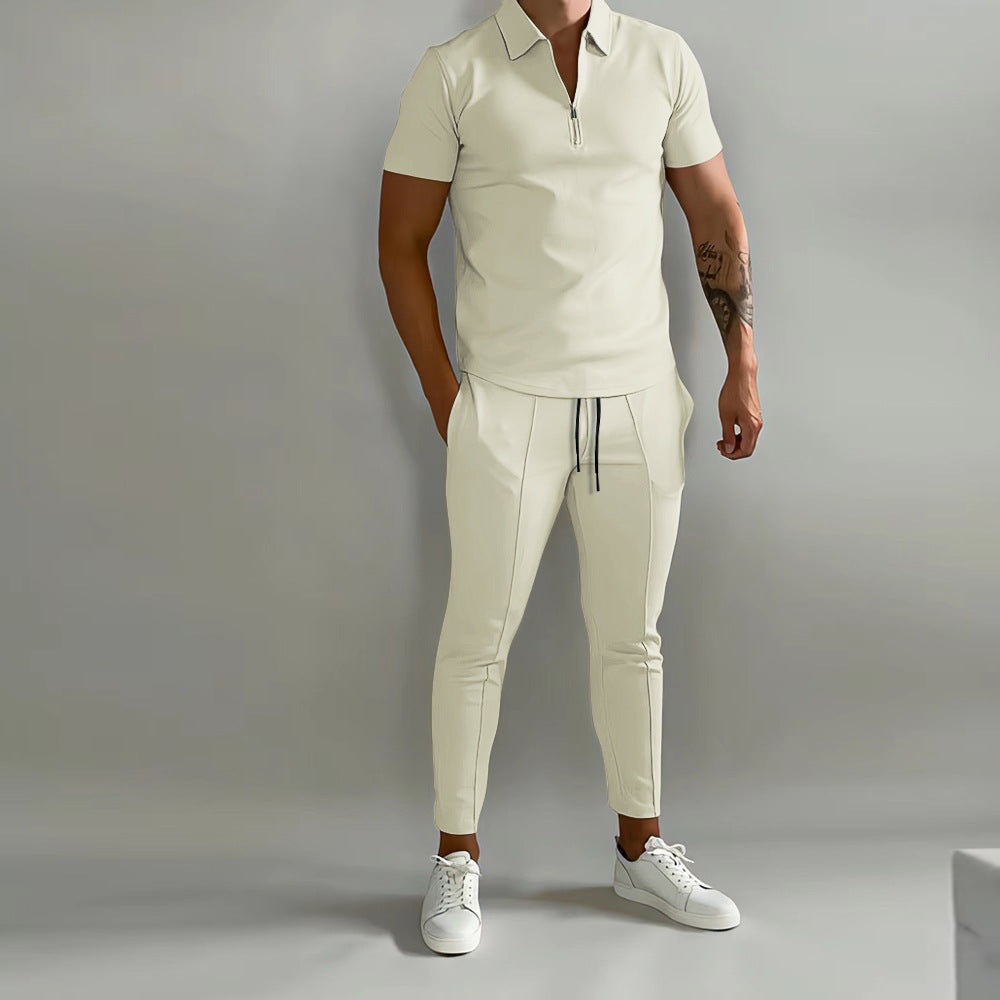 Traje deportivo informal ajustado de verano para hombre