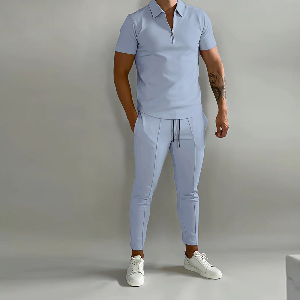 Traje deportivo informal ajustado de verano para hombre