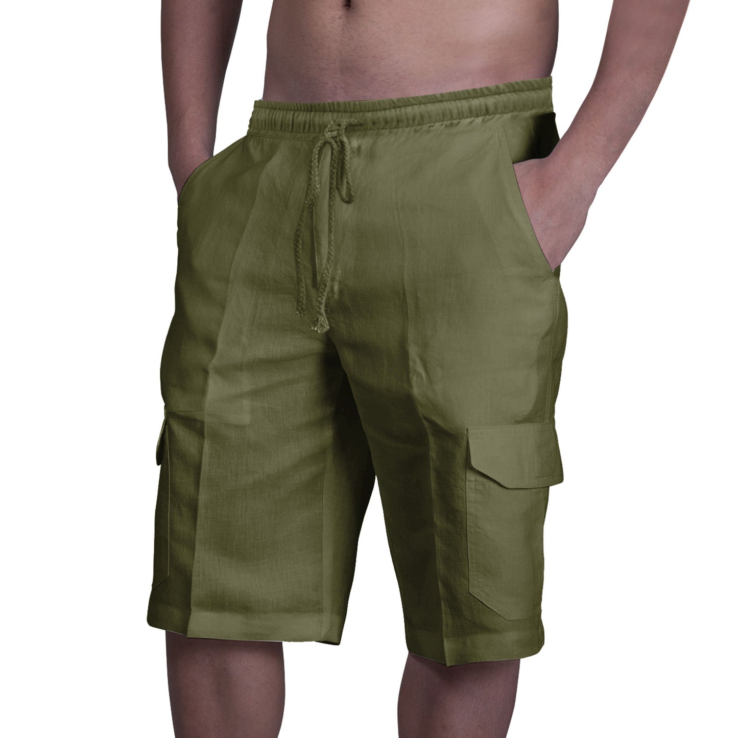 Pantalon cargo de plage à poches multiples pour homme